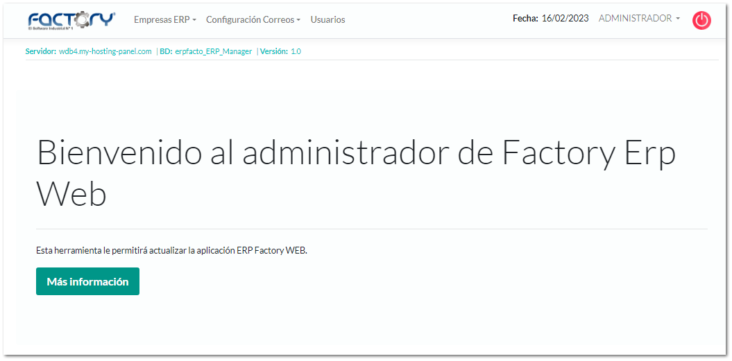 Inicio de Aplicación